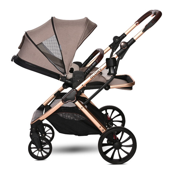 Lorelli Glory Pearl Beige 3-in-1 Kinderwagen incl. Spirit Autostoel