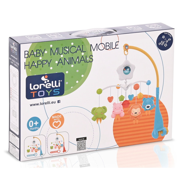 Lorelli Happy Animals Red Muziekmobiel 1031026-0002