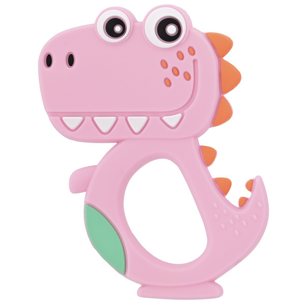 Lorelli Lucky Dino Pink Siliconen Bijtring 1021082-0001