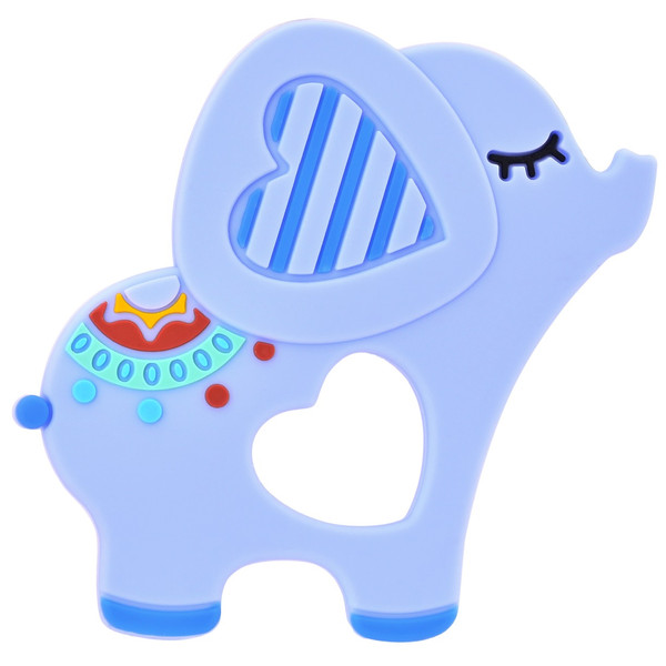 Lorelli Lucky Elephant Blue Siliconen Bijtring 1021083-0001