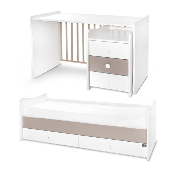 Lorelli Maxi Plus Trio White/String 70x160 cm Ledikant / Bureau