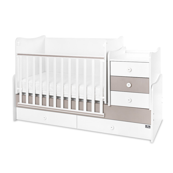 Lorelli Maxi Plus Trio White/String 70x160 cm Ledikant / Bureau
