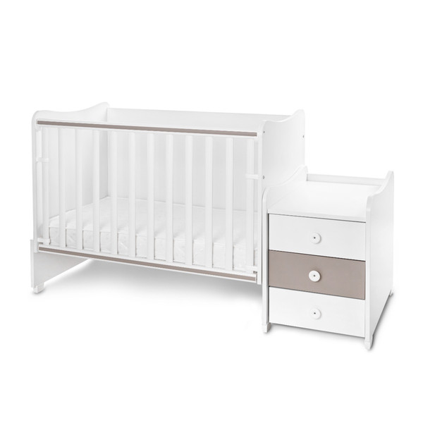 Lorelli Maxi Plus Trio White/String 70x160 cm Ledikant / Bureau