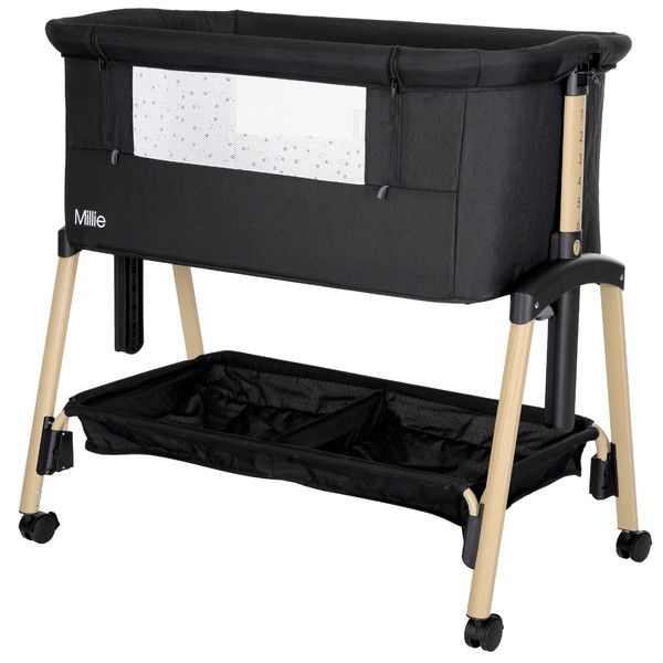 Lorelli Millie Black/Wood Wieg Aan Bed