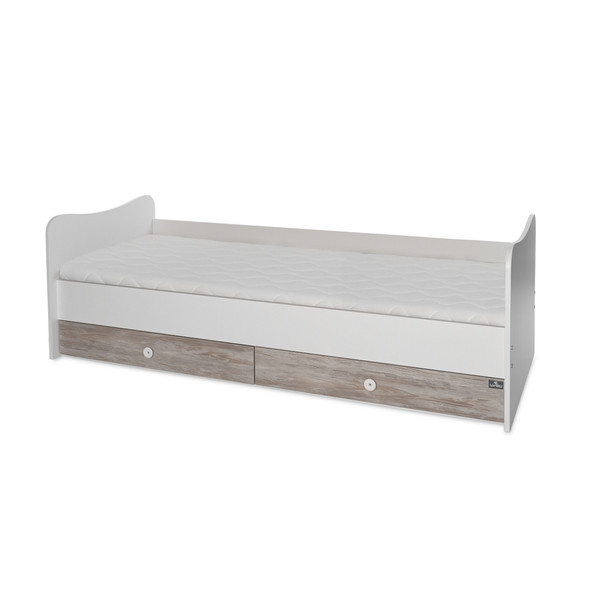 Lorelli Mini Max White/Artwood 2-in-1 Bed en Commode 1015050-0030A