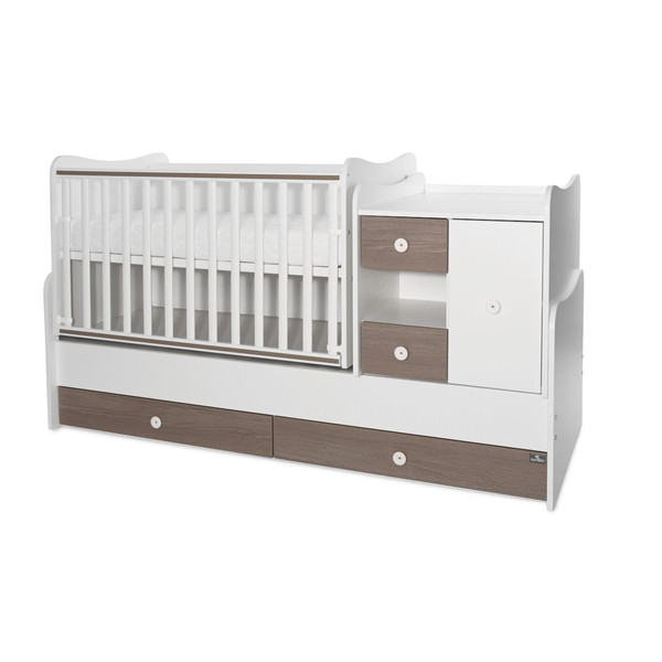 Lorelli Mini Max White/Coffee 2-in-1 Bed en Commode 1015050-0027A