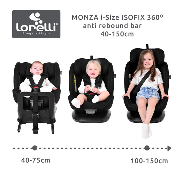 Lorelli Monza Beige 40-150 cm 360° i-Size Autostoel 1007202 2507