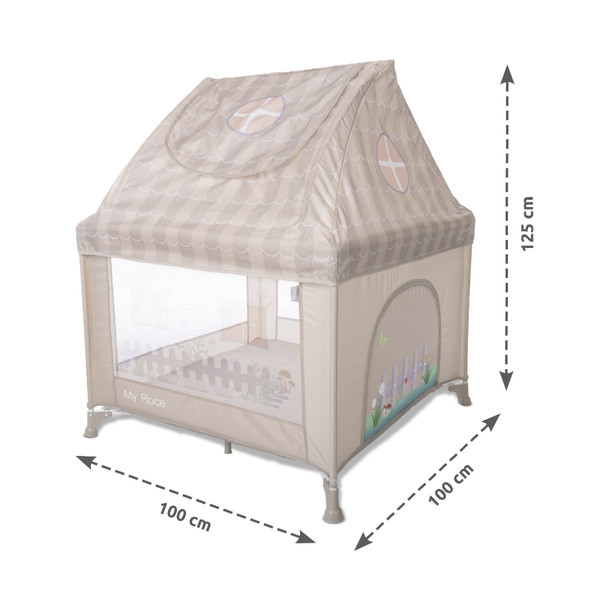 Lorelli My Place Beige Inklapbare Box met Dakje 1008064-2507