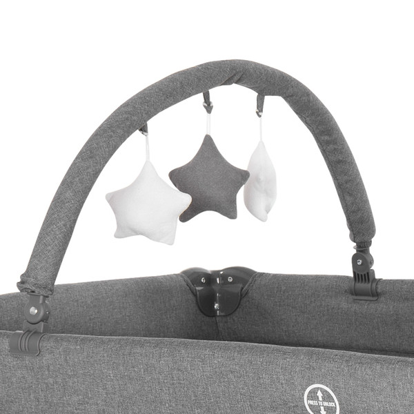 Lorelli Noemi Plus Fog Beige Star Campingbed Met Bodemverhoger 1008056-2217