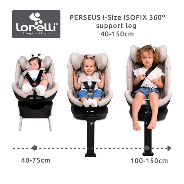 Lorelli Perseus Black 40-150 cm 360° i-Size Autostoel