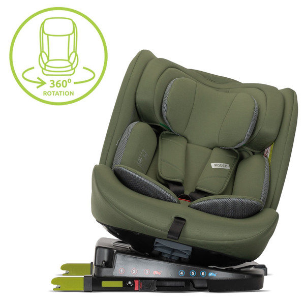 Lorelli Rodeo Green & Grey 40-150 cm 360° i-Size Autostoel 1007198 2513