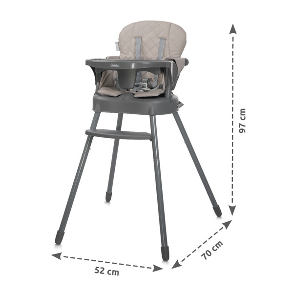 Lorelli Siesta Grey 3-in-1 Kinderstoel 1010053-2506