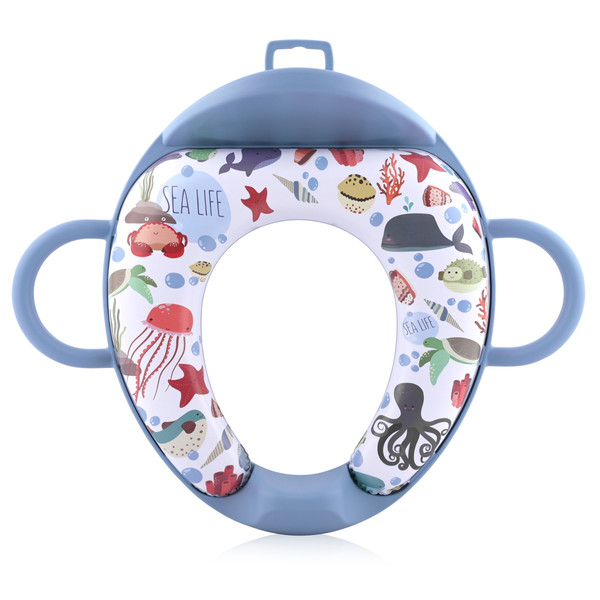 Lorelli Soft Training Seat Blue Sea Toiletverkleiner met Rugleuning 1013070-0009