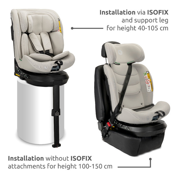 Lorelli Solaris Black 40-150 cm 360° i-Size Autostoel