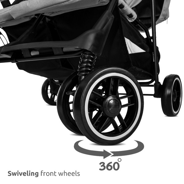 Lorelli Twin Grey Duowagen incl. Luiertas