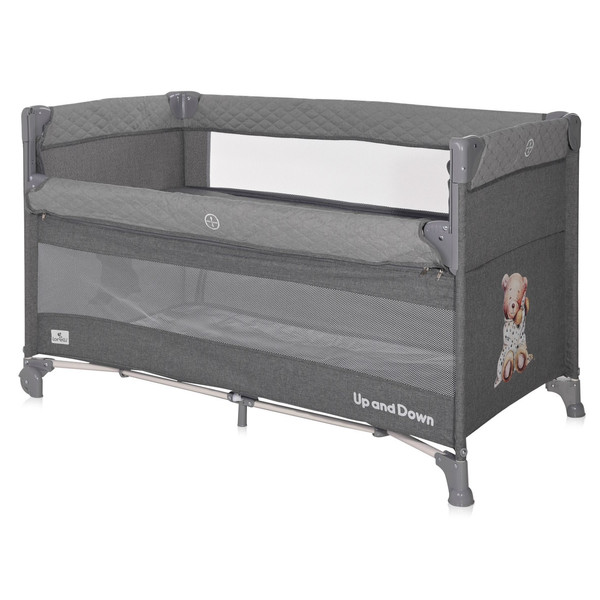 Lorelli Up and Down Cool Grey Bear Campingbedje incl. Bodemverhoger 1008006-2370