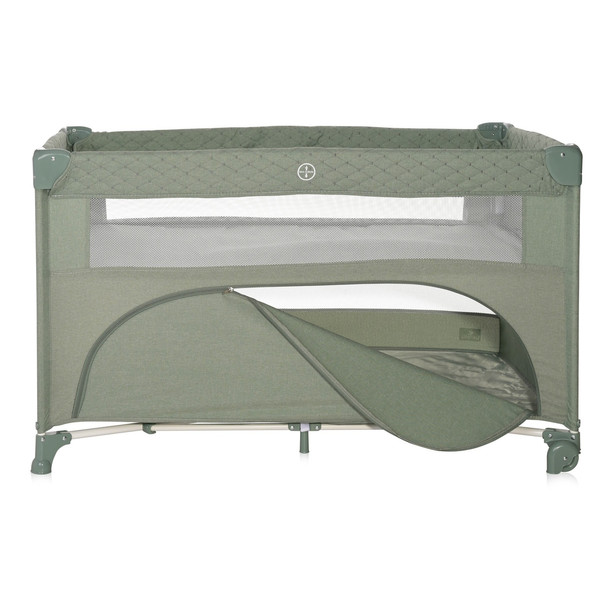 Lorelli Up and Down Iceberg Green Teddy Bear Campingbedje incl. Bodemverhoger 1008006-2372