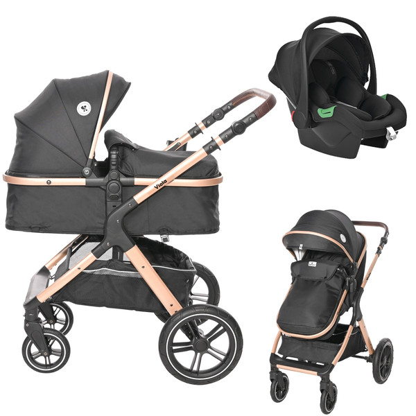 Lorelli Viola Black Diamonds 3-in-1 Combi Kinderwagen incl. Spirit Autostoel
