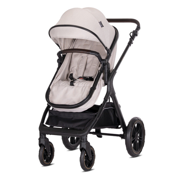 Lorelli Viola Pearl Beige 3-in-1 Combi Kinderwagen incl. Spirit Autostoel