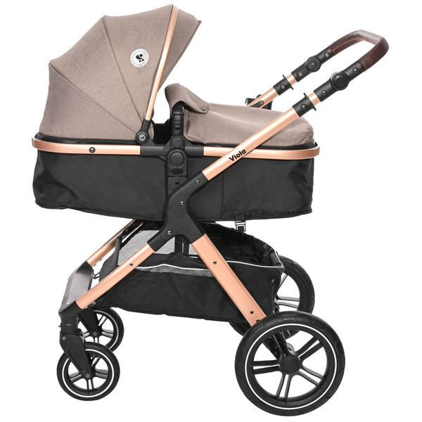 Lorelli Viola Pearl Beige 3-in-1 Combi Kinderwagen incl. Spirit Autostoel