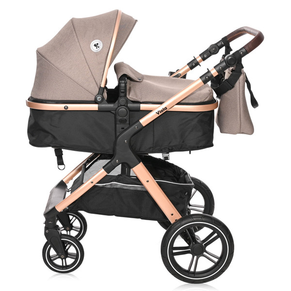 Lorelli Viola Pearl Beige 3-in-1 Combi Kinderwagen incl. Spirit Autostoel