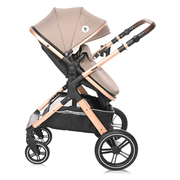 Lorelli Viola Pearl Beige 3-in-1 Combi Kinderwagen incl. Spirit Autostoel