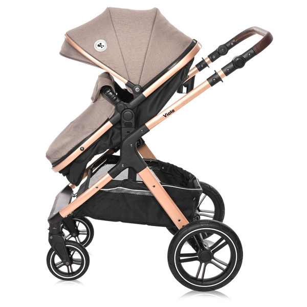 Lorelli Viola Pearl Beige 3-in-1 Combi Kinderwagen incl. Spirit Autostoel