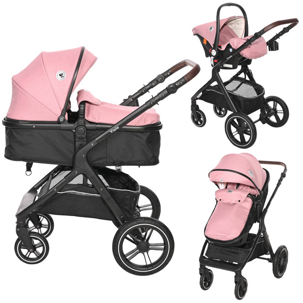 Lorelli Pink 3-in-1 incl. Autostoel | MamaLoes