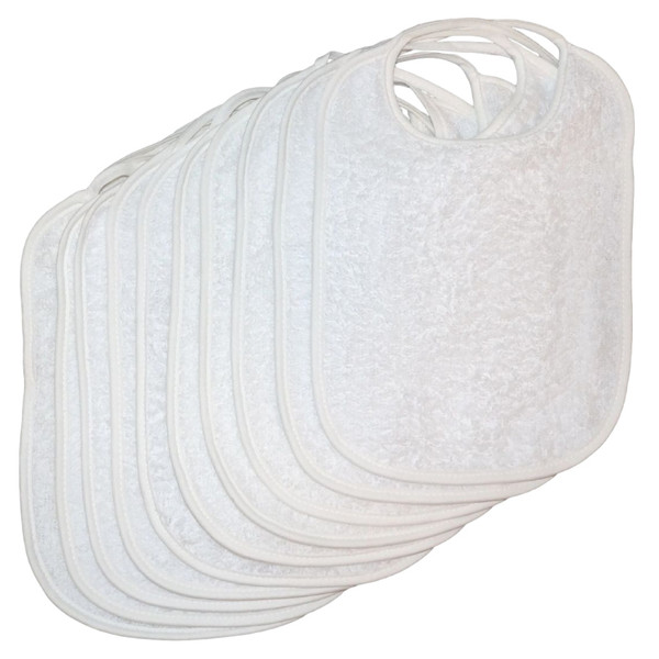 Lorelli White Terry 10 Stuks Waterproof Slabbetjes 2004032-0000