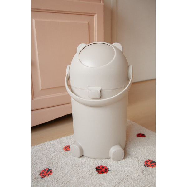 MamaLoes Zand Beige Beer Luieremmer + 3 x 30 Zak voor Luieremmer