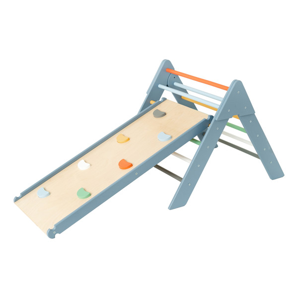 Luna Toys Colorful Multi Houten Klimrek met Glijbaan LU-00537