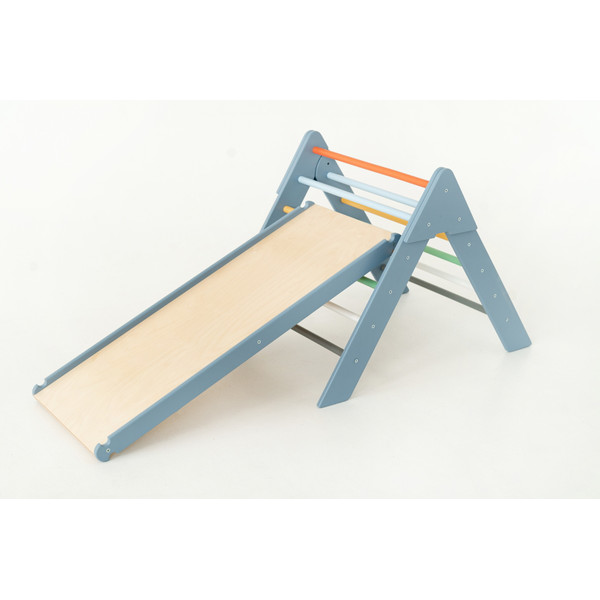 Luna Toys Colorful Multi Houten Klimrek met Glijbaan LU-00537