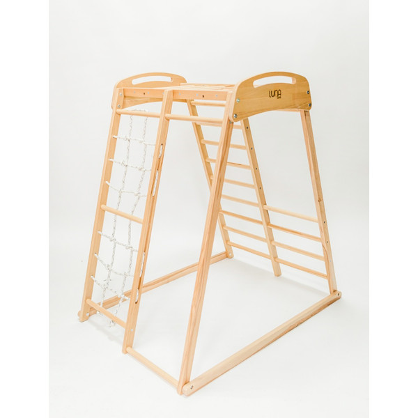 Luna Toys Houten 4-in-1 Klimtoestel incl. Speelmatras