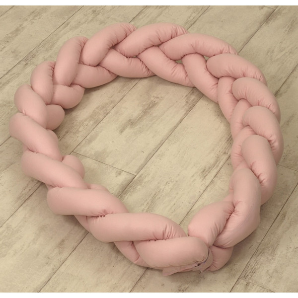 MamaLoes Amy Pure Roze 2-in-1 Babynest en Braided Bedbumper 80662
