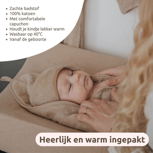 MamaLoes Badstof Zand Badcape