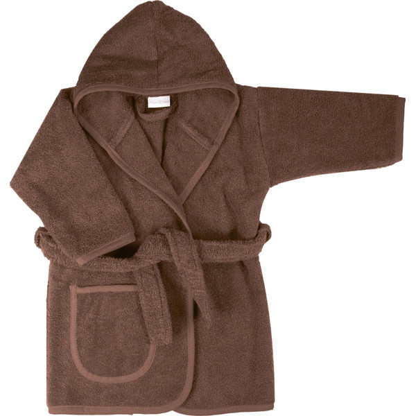 MamaLoes Badstof Chocolade Bruin 1-2jr Kinder Badjas ML010322