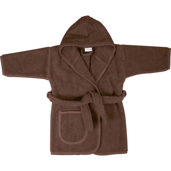 MamaLoes Badstof Chocolade Bruin 1-2jr Kinder Badjas ML010322