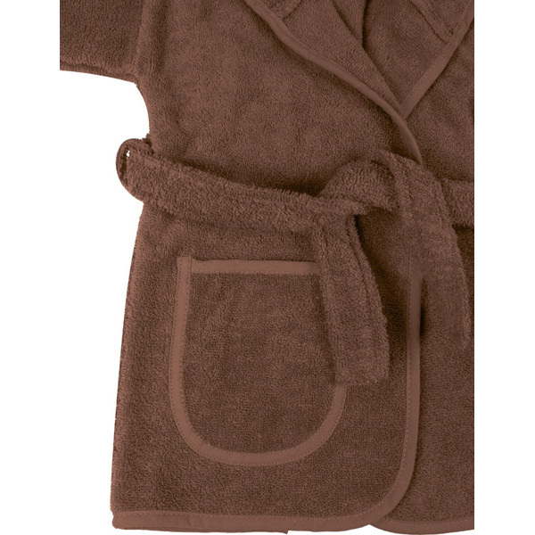 MamaLoes Badstof Chocolade Bruin 1-2jr Kinder Badjas ML010322