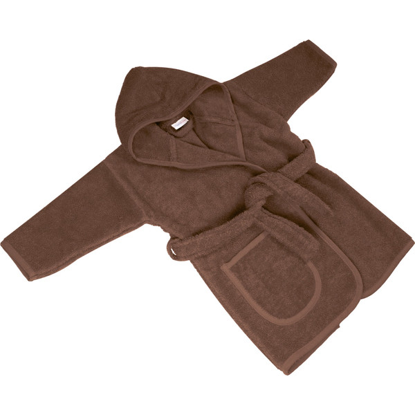 MamaLoes Badstof Chocolade Bruin 1-2jr Kinder Badjas ML010322