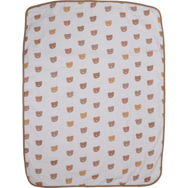 MamaLoes Beertjes Latte 3-Laags Hydrofiel 75 x 100 cm Wiegdeken