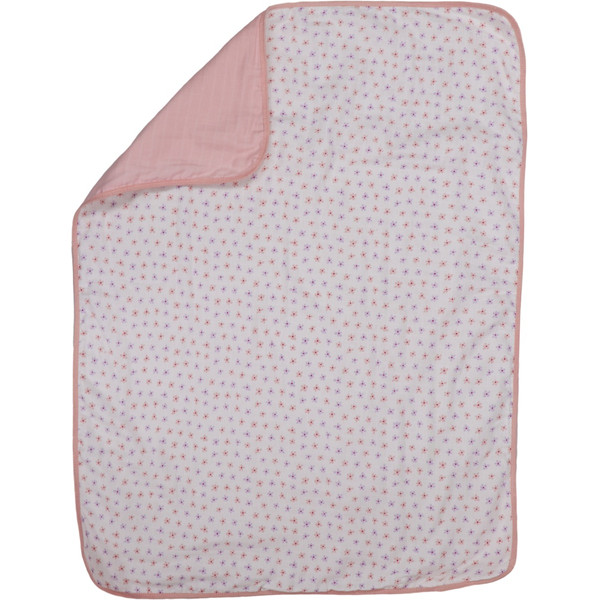 MamaLoes Bloemen Roze 3-Laags Hydrofiel 75 x 100 cm Wiegdeken