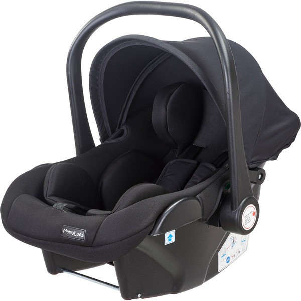 Set MamaLoes Bodi Zwart/Zwart: Kinderwagen, Autostoel, Base, Wieg, Schommel & Stoel