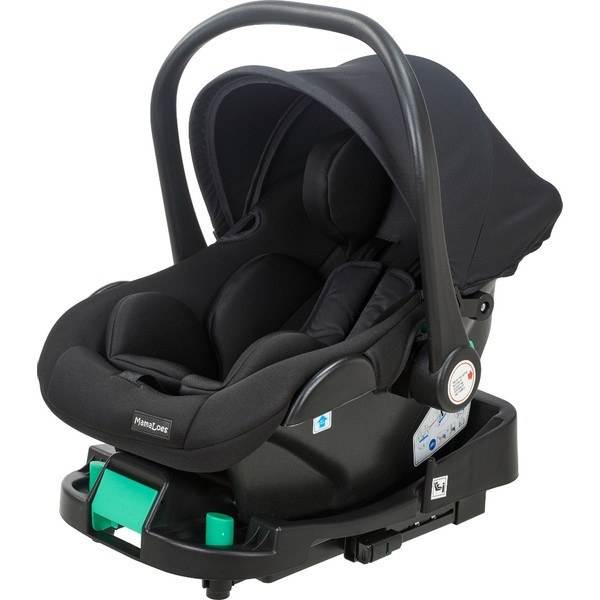 Set MamaLoes Bodi Zwart/Zwart: Kinderwagen, Autostoel, Base, Wieg, Schommel & Stoel