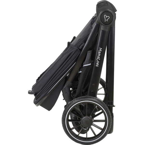 MamaLoes Bodi Zwart 3-in-1 Kinderwagen incl. Autostoel