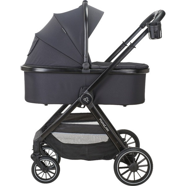 Set MamaLoes Bodi Zwart/Beige: Kinderwagen, Autostoel, Base, Wieg, Schommel & Stoel