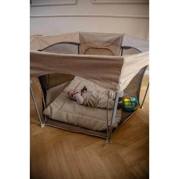 Mamaloes Boris Beige 6-Hoekige Inklapbare Baby Box