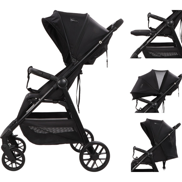 MamaLoes Cato Zwart Shopper Wandelwagen