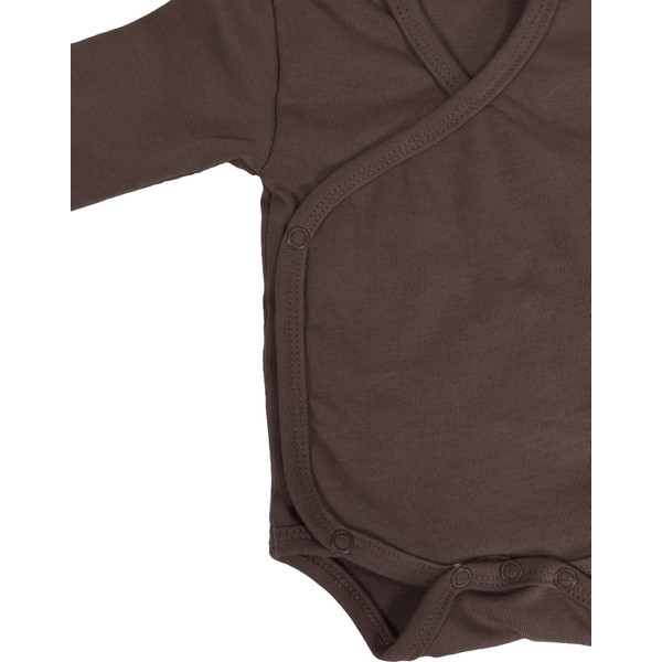 MamaLoes Chocolade Maat 62 Lange Mouw Overslag Romper ML010248