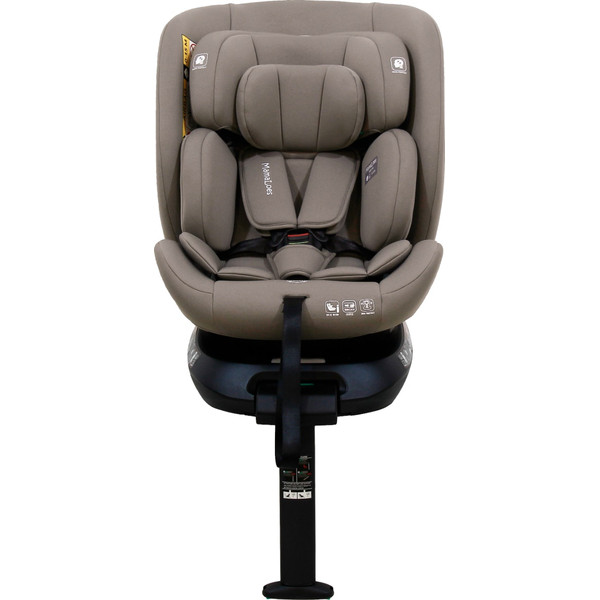 MamaLoes Demian Taupe 40-150 cm 360° i-Size Autostoel - Set van 2