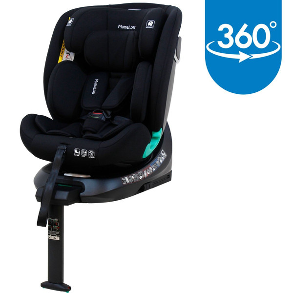 Mamaloes Demian Zwart 40-150 cm 360° i-Size Autostoel